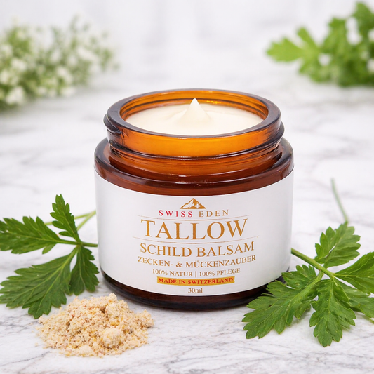 TALLOW ZECKEN & MÜCKENZAUBER SCHILDBALSAM MIT BIO TALLOW